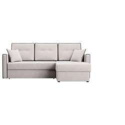 Угловой диван-кровать Квест, еврокнижка, 142х194 см, Бежевый, рогожка