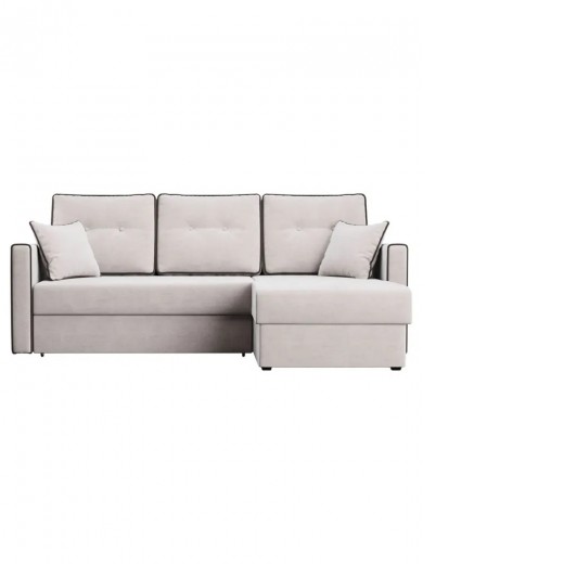 Угловой диван-кровать Квест, еврокнижка, 142х194 см, Бежевый, рогожка