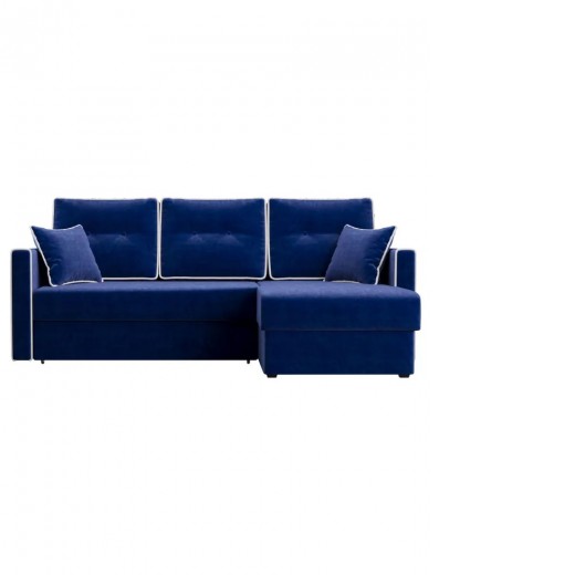 Угловой диван-кровать Квест, еврокнижка, 142х194 см, Синий, рогожка