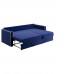 Угловой диван-кровать Квест, еврокнижка, 142х194 см, Синий, рогожка