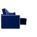 Угловой диван-кровать Квест, еврокнижка, 142х194 см, Синий, рогожка