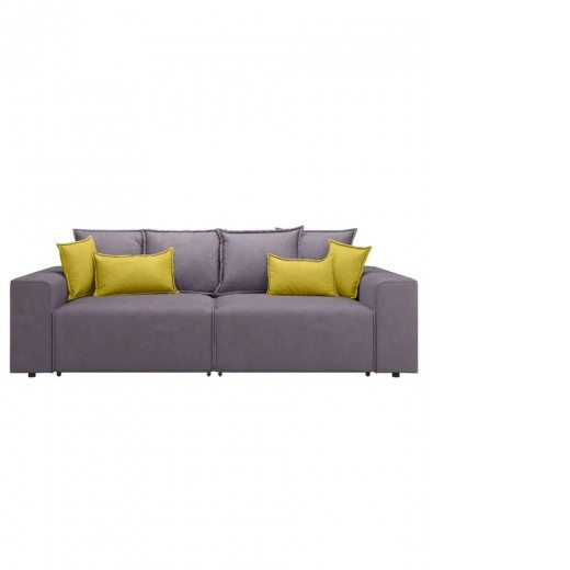 Прямой диван-кровать Арти, еврокнижка, 167х200 см, Графит, велюр