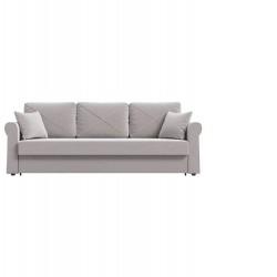 Прямой диван-кровать Имола, еврокнижка, 143х201 см, Бежевый, велюр