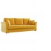Прямой диван-кровать Имола, еврокнижка, 143х201 см, Желтый, велюр