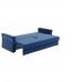 Прямой диван-кровать Имола, еврокнижка, 143х201 см, Синий, велюр